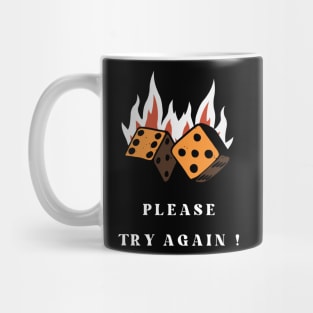 Flaming Dice Mug